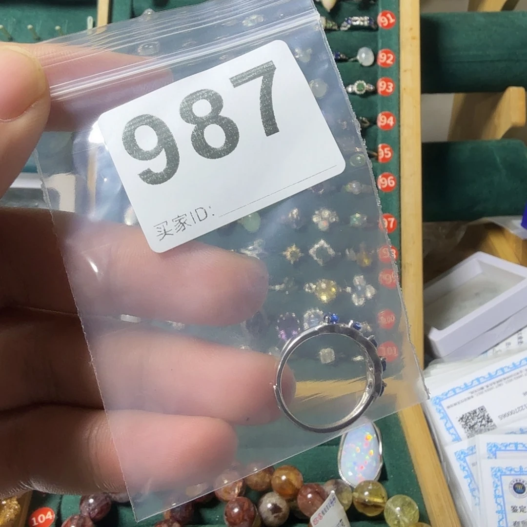 *****石英质玉银S925镶嵌戒指