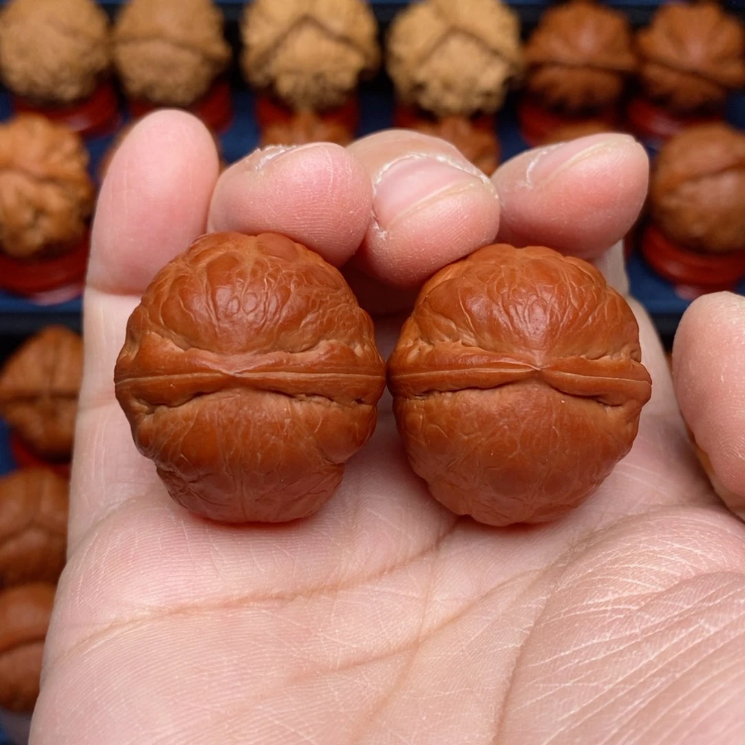 把件文玩核桃手捻野生精品龟甲纹