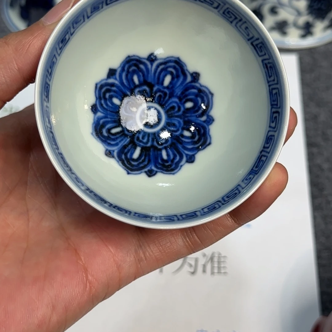 阿***的瓷杯子当代仿古精品全手工