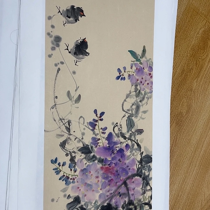 姜奇老师花鸟作品横幅70×25