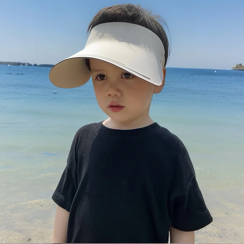 新款遮阳帽子夏季女孩男童太阳帽运动宝宝户外无痕儿童太阳帽