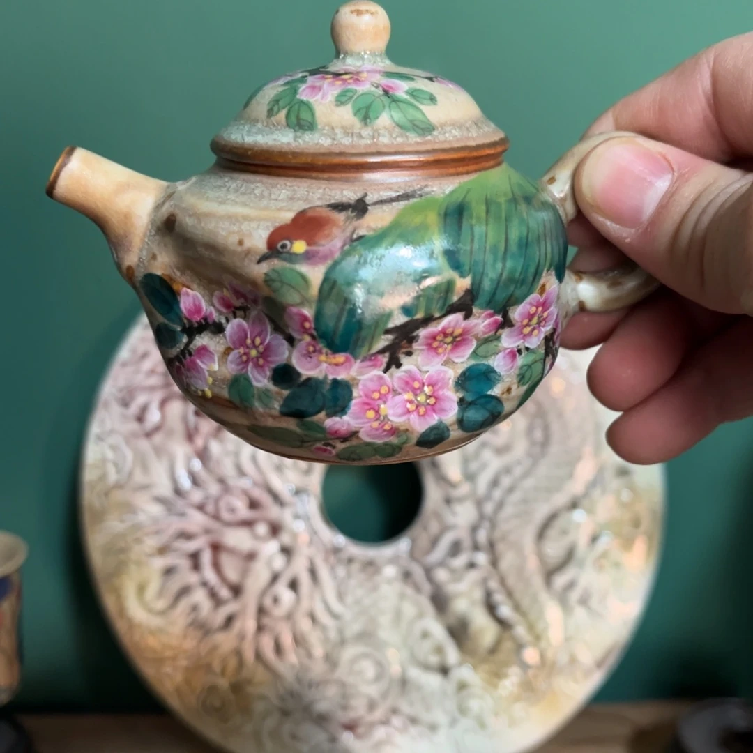 杯柴烧手工手绘陶瓷