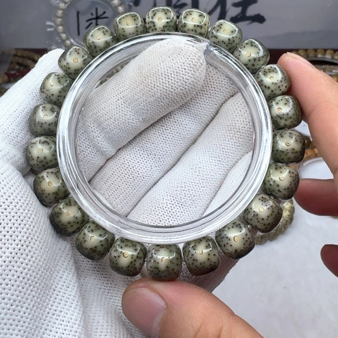 星月菩提吊坠10+尺寸糯冰绿冰糖 月留白 121