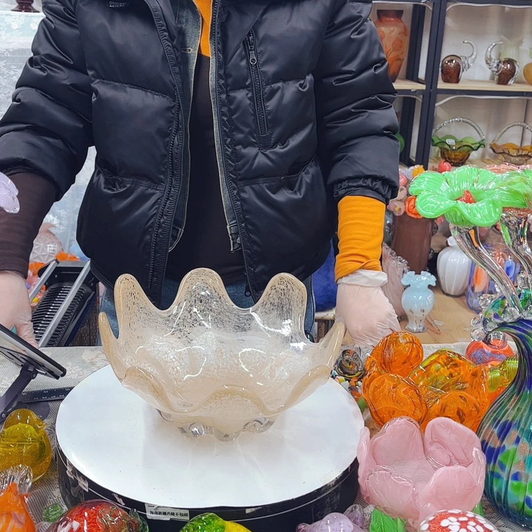 果盘家悦琉璃工艺品不完美