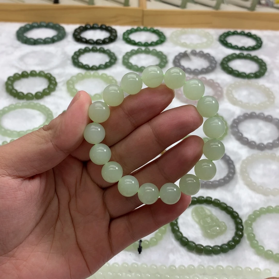 未镶嵌手串和田玉（冰晴水12）