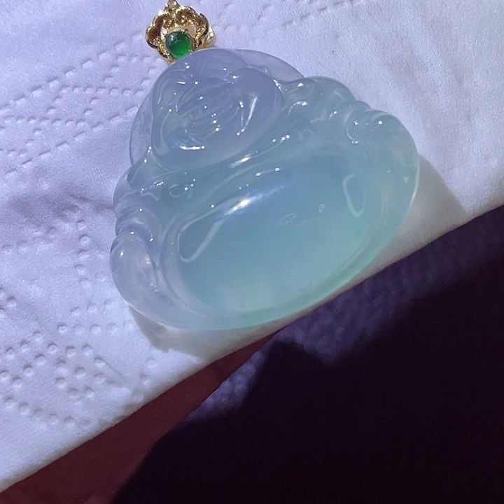 颈饰18K金镶嵌翡翠翡翠