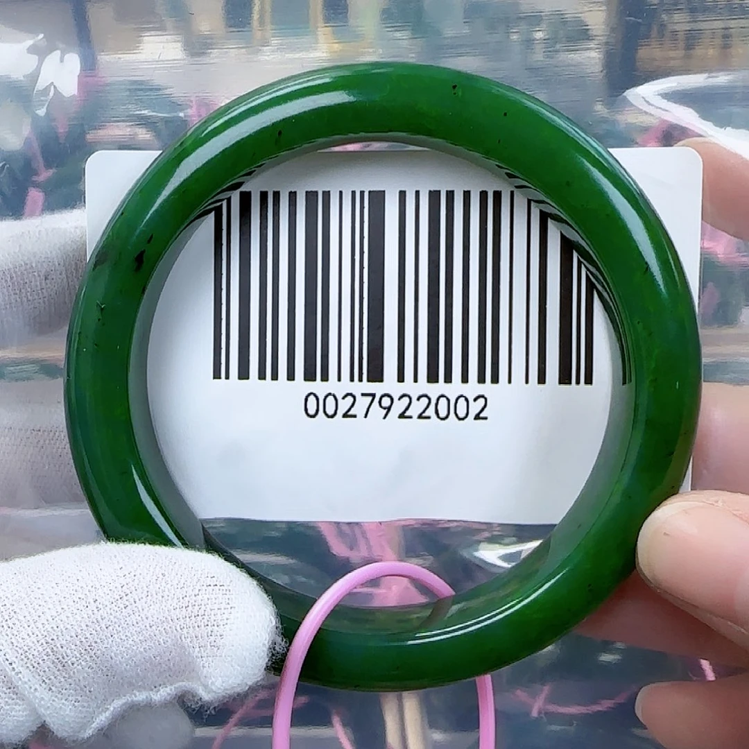 和田玉（碧玉）手镯未镶嵌6061