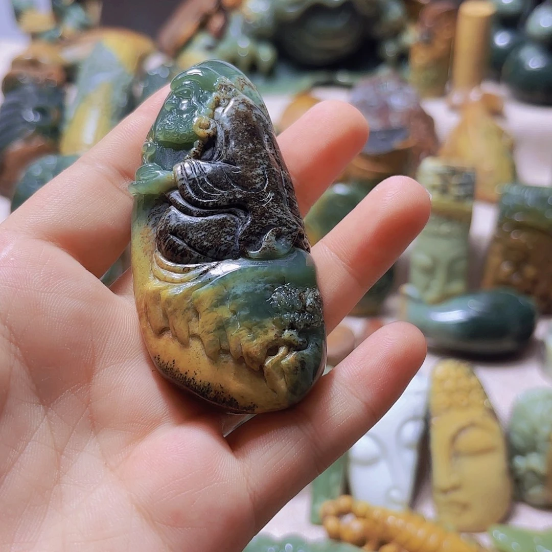 金***宝岫岩河磨玉（透闪石质玉）未镶嵌挂件
