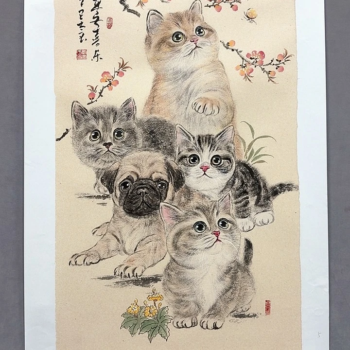 国画亲笔手绘放心去藏