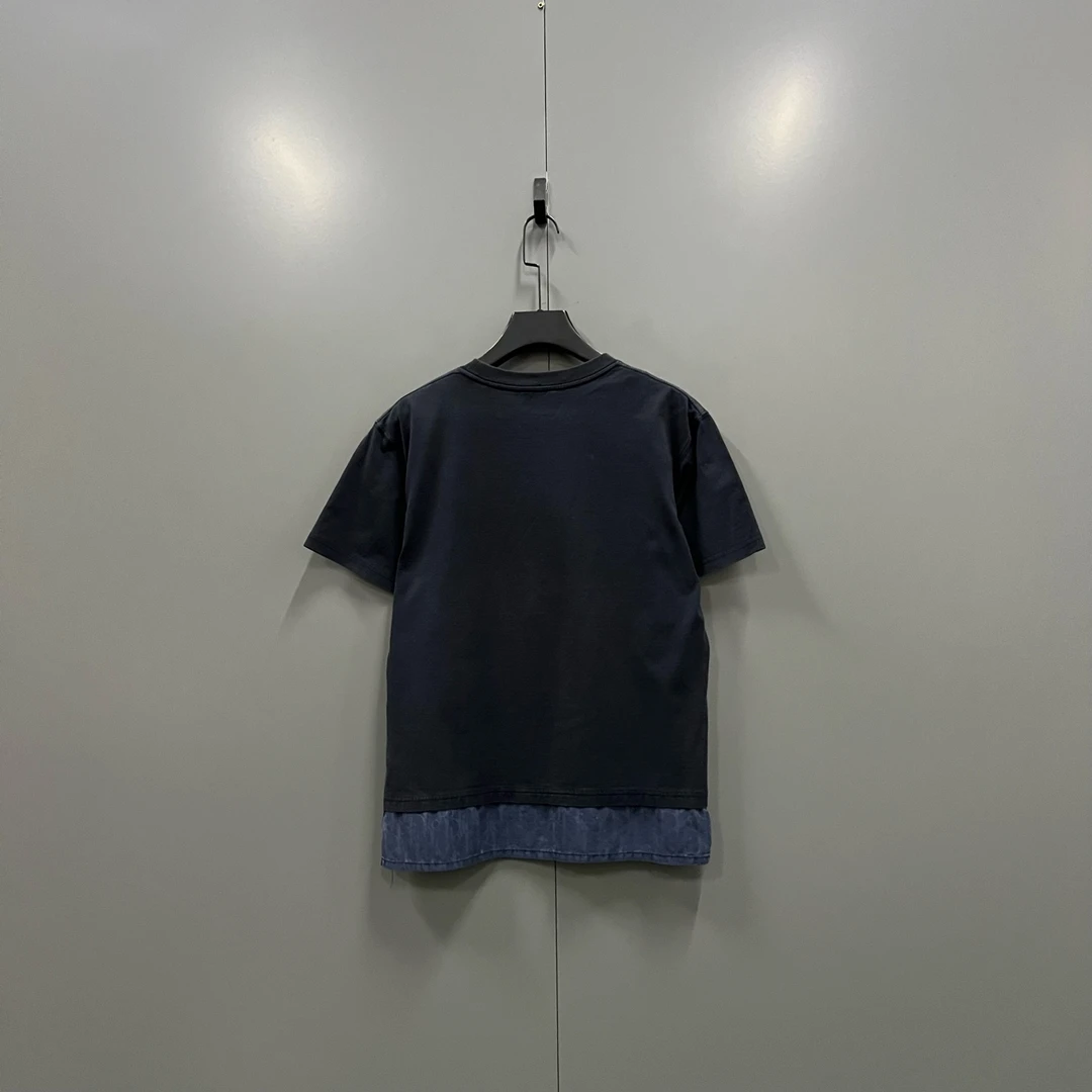 99新 DIOR/迪奥 h915 拼接老花短袖 S码 017431