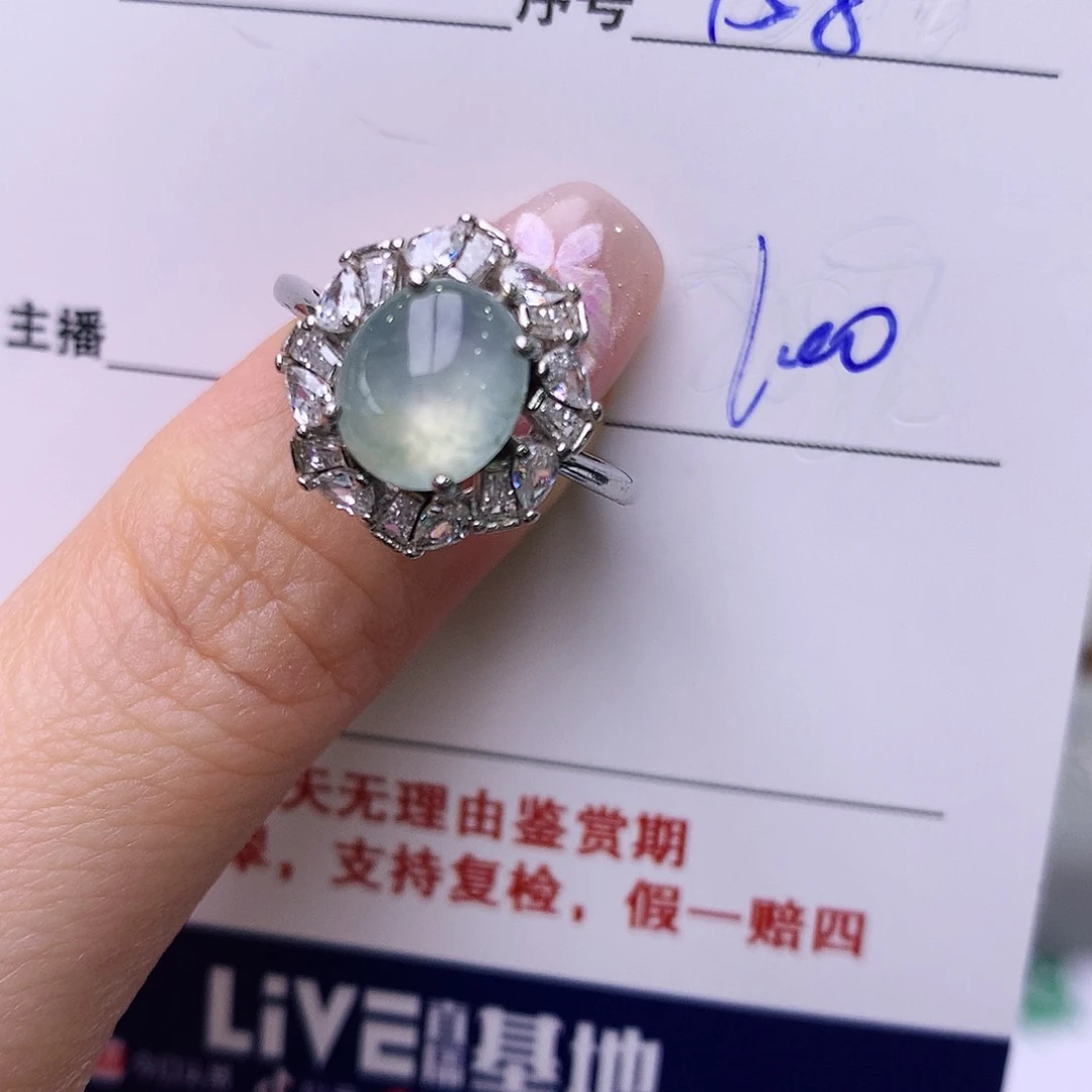 银S925镶嵌戒指翡翠158