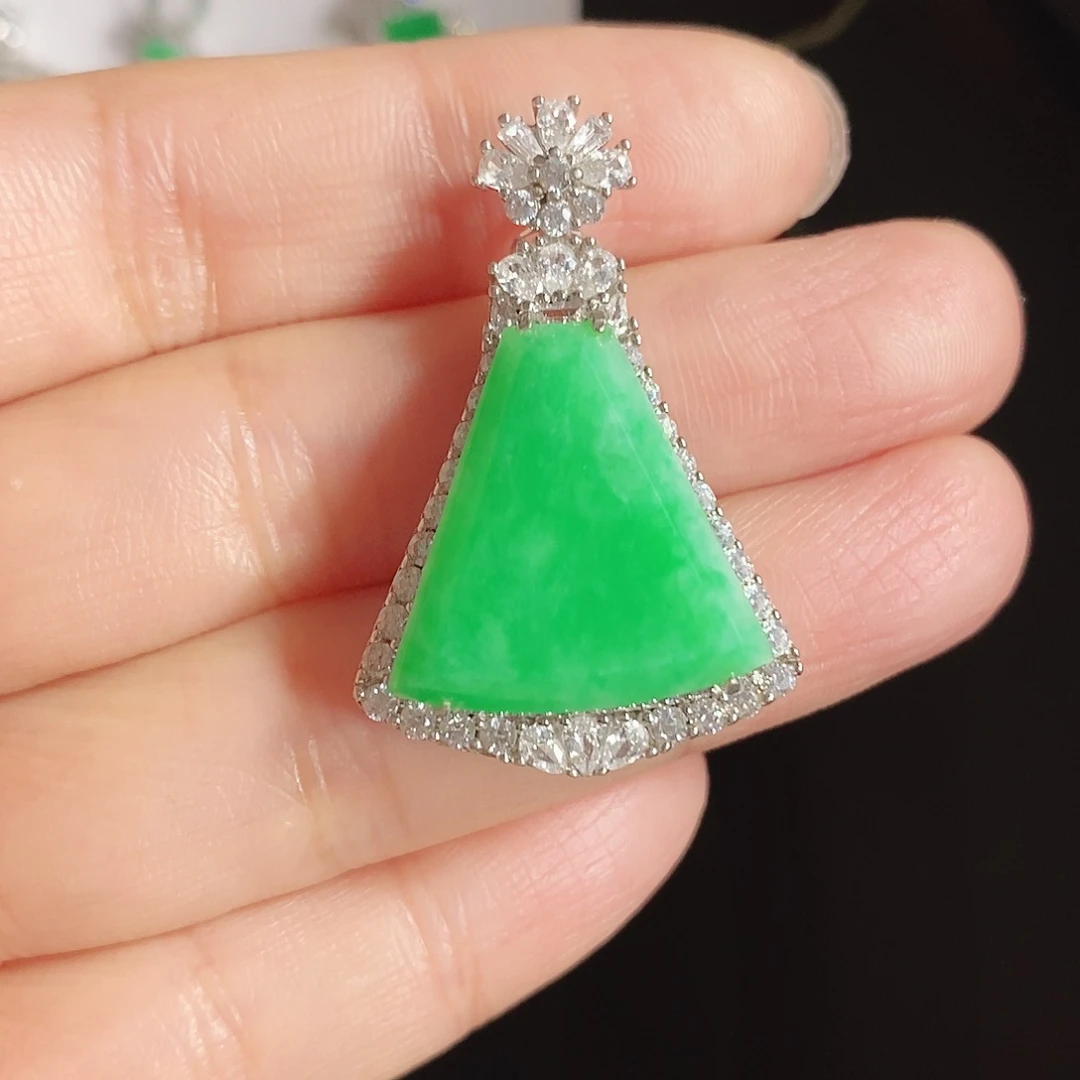 翡翠银S925镶嵌颈饰