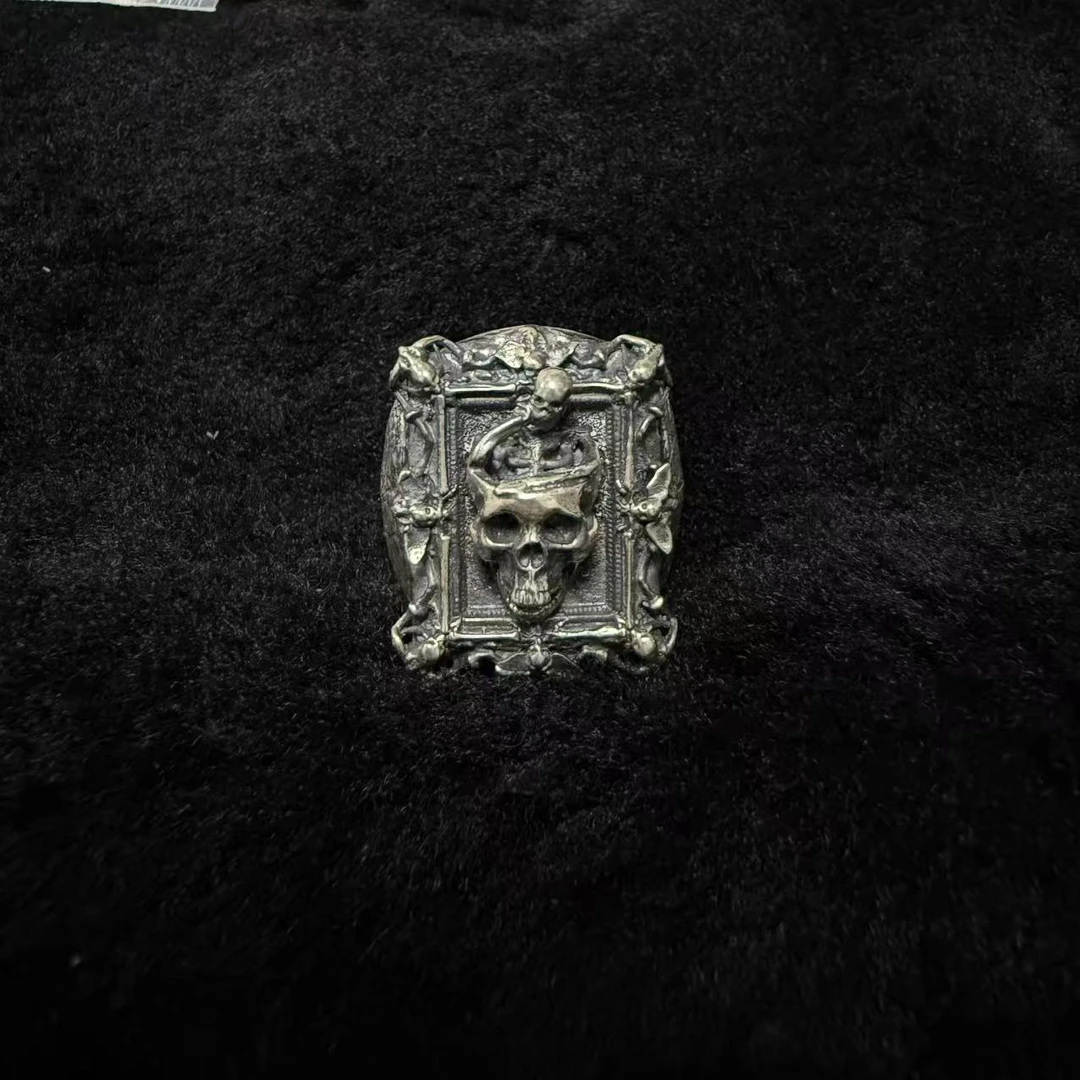 925银戒指 灵史会馆-925银-骷髅戒指