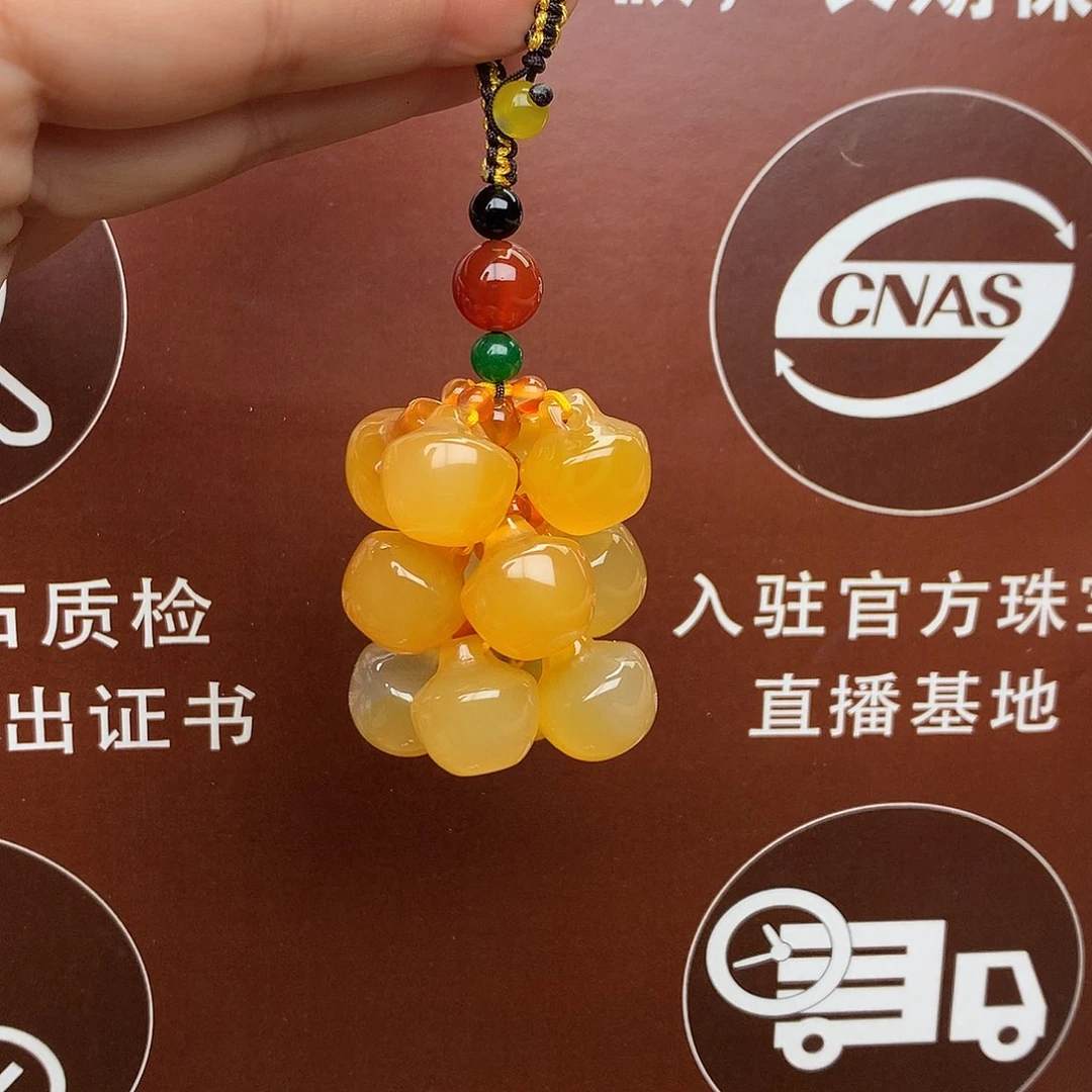 玛瑙/玉髓车挂未镶嵌钥匙扣