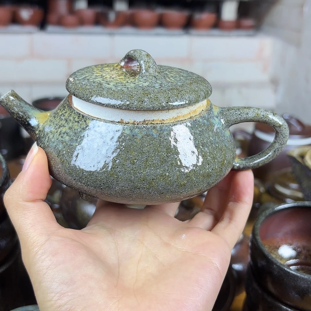 宁***远茶壶紫砂瑕疵柴烧紫砂石瓢