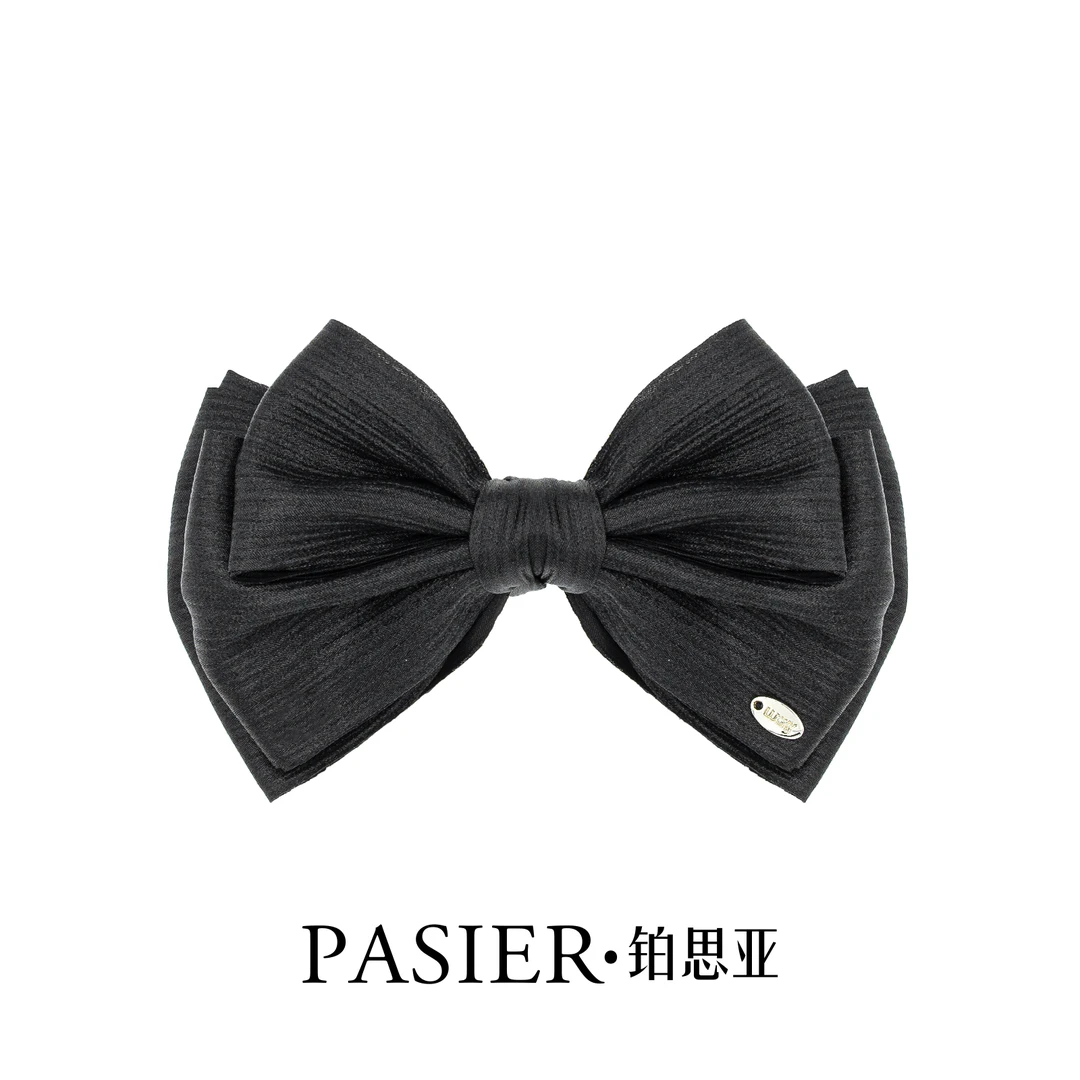 铂思亚 黑色蝴蝶结 优雅百搭气质弹簧夹思思专属 CC1195