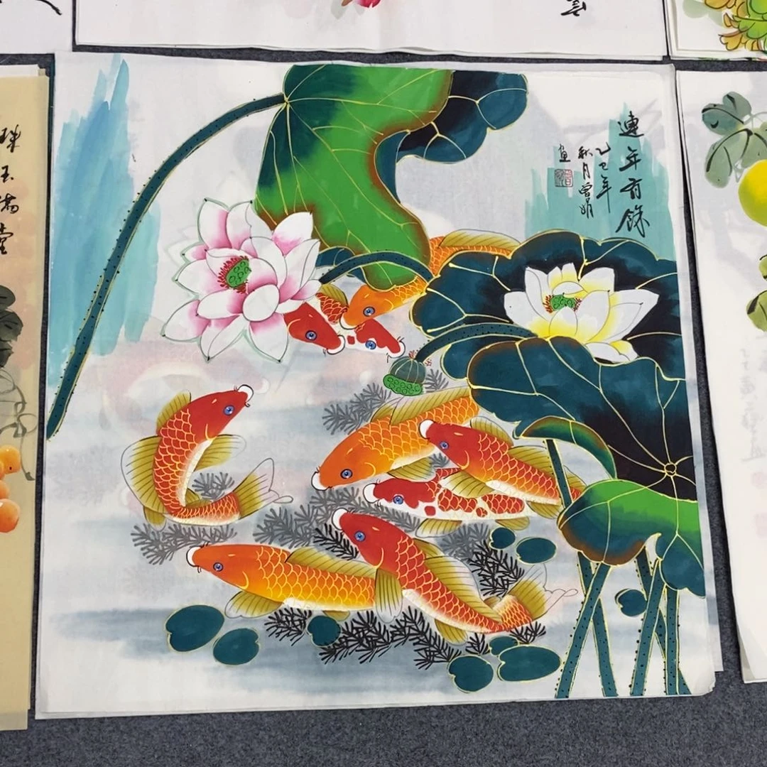 国画尺寸70✖️70斗方精品手绘画