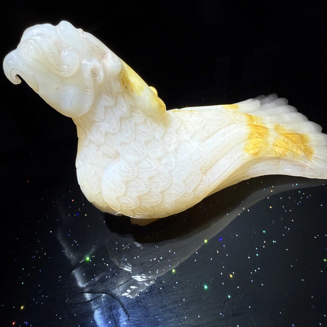 和田白玉满工朱雀