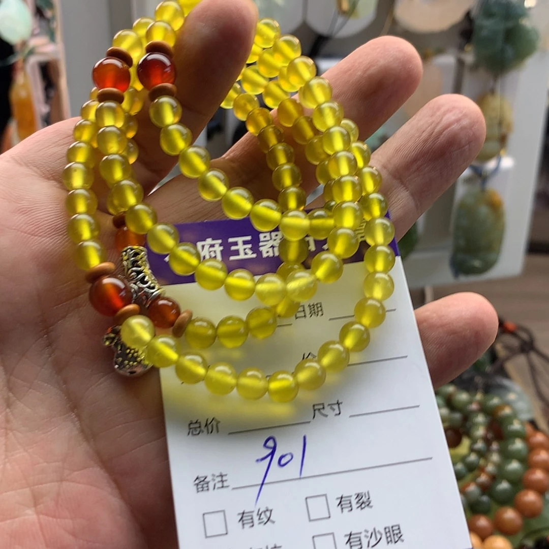 【闪购商品】未镶嵌蛇纹石玉手链暖*?