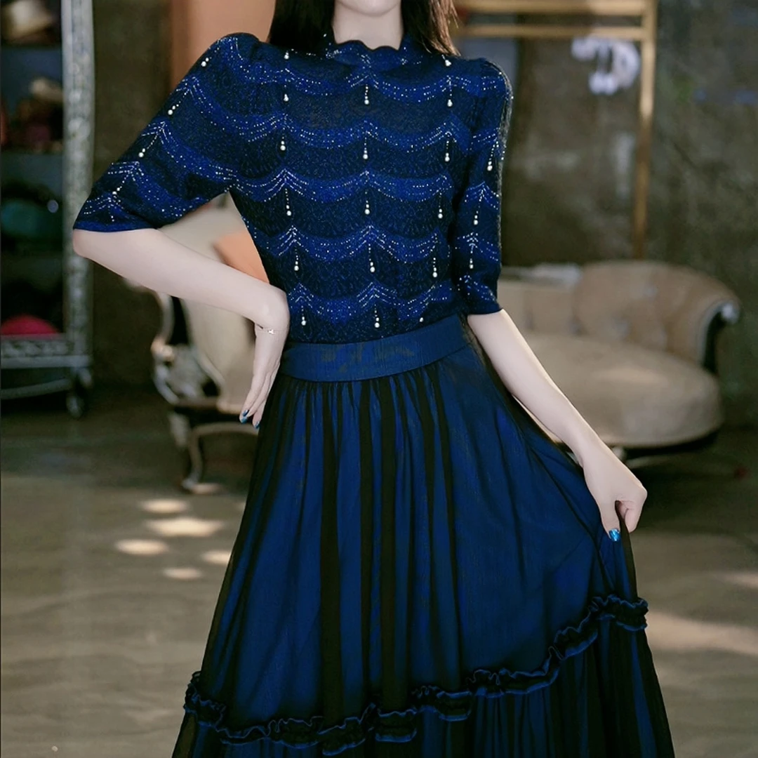 3-29【浪漫罗马】重工时尚气质百搭夏季显瘦上衣