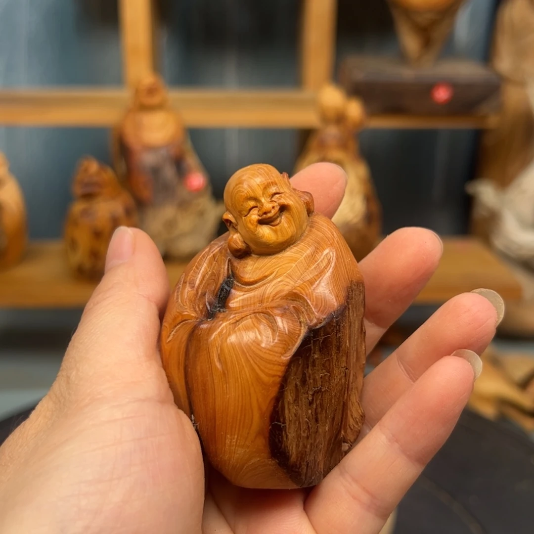 木乌**苏崖柏木摆件手把件