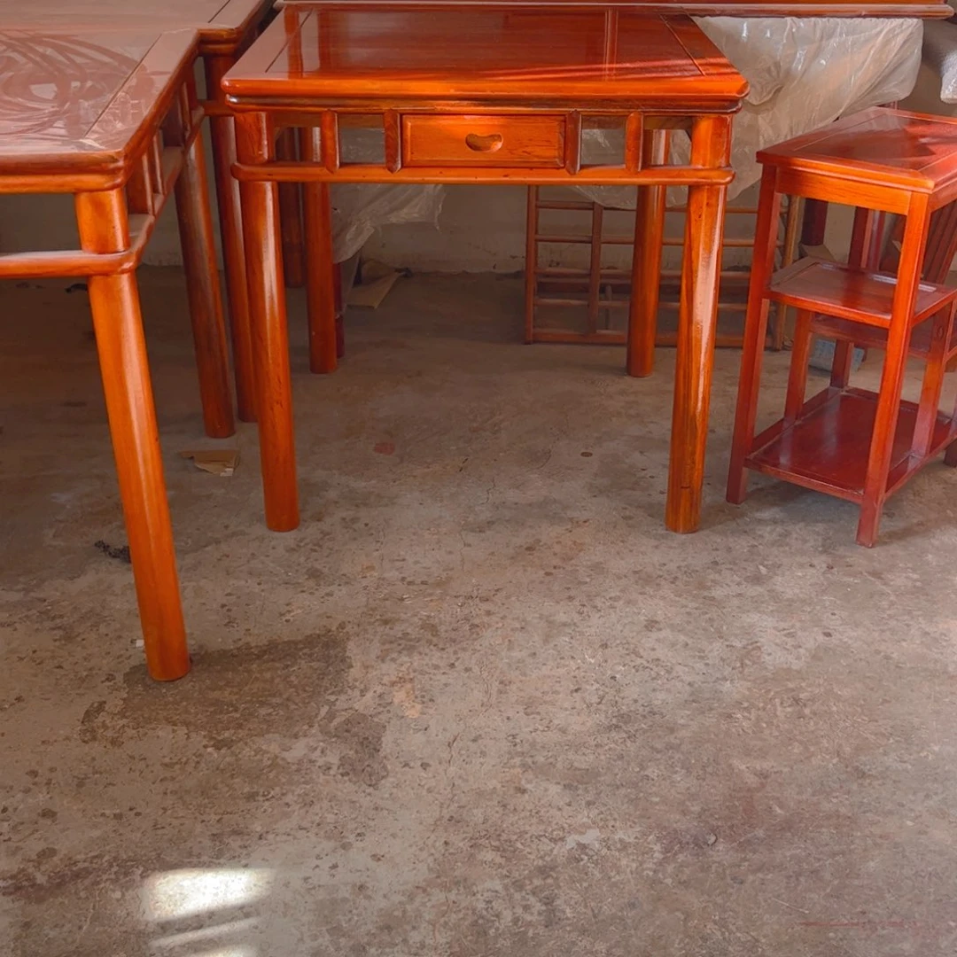 木质品原木方桌餐桌棋牌桌