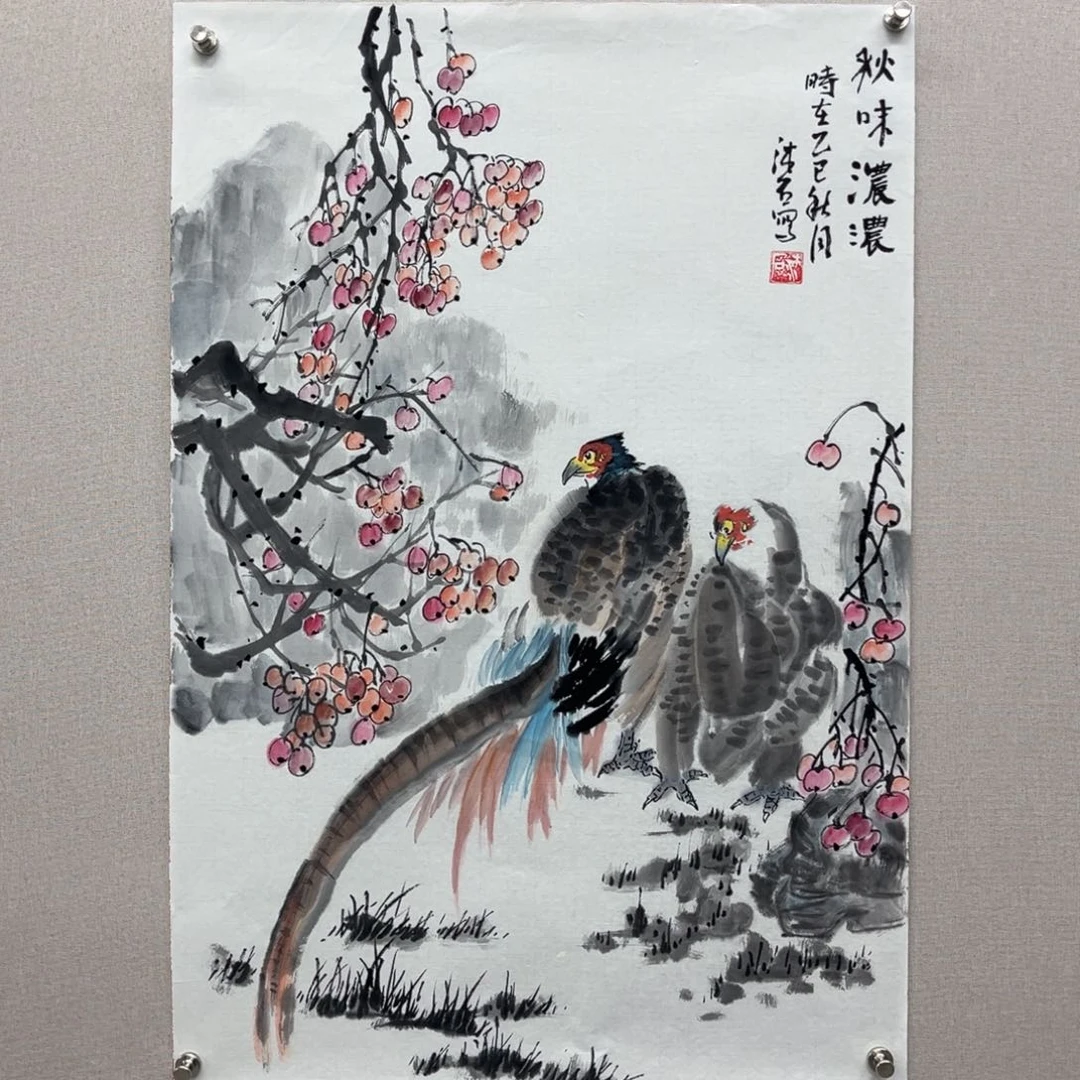 国画艺术家真人手绘