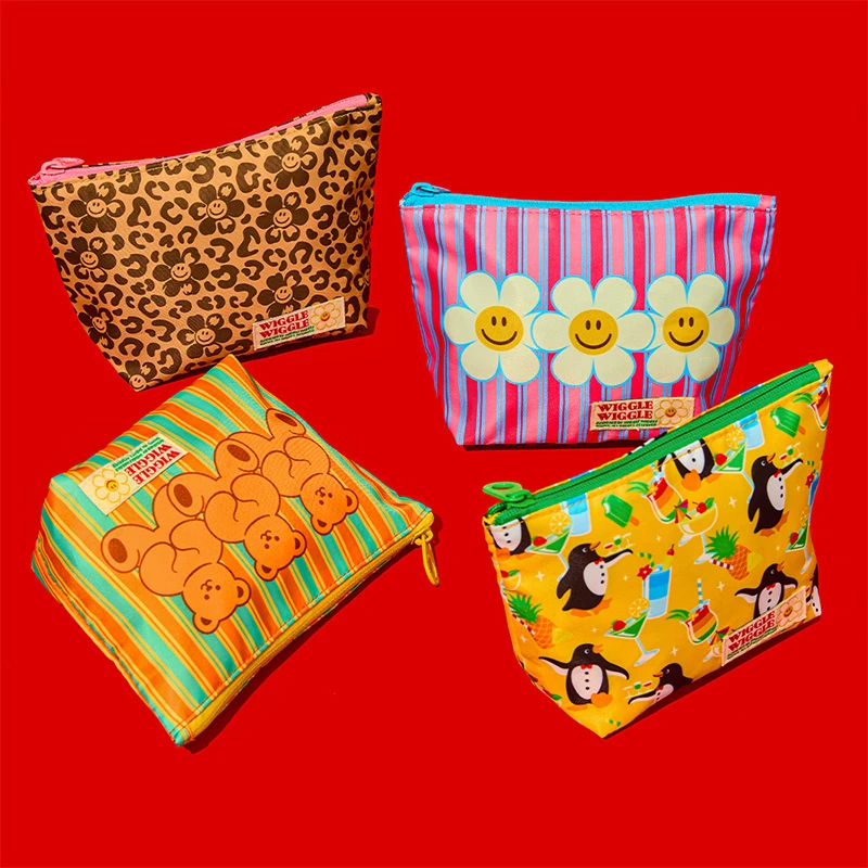 多巴胺化妆包女生印花拉链收纳袋旅行出差便携包创意礼品