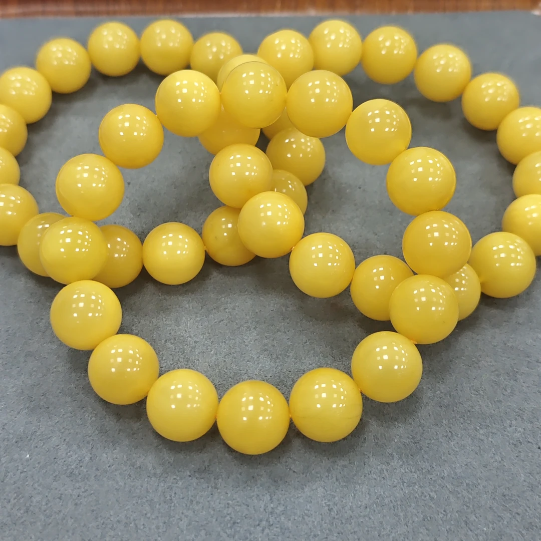 【书记甄选】天然蜜蜡单圈手链 多样性发一件 约13mm XW3754