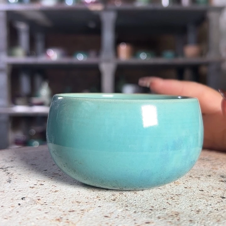 瓷片钧瓷杯子小摆件670