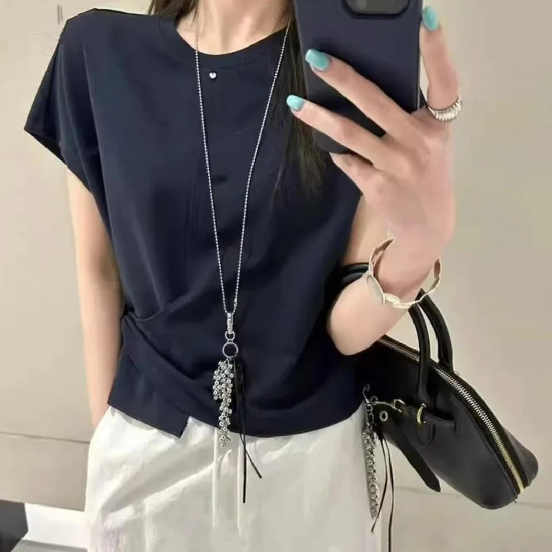 【T恤】夏季高档新款上衣设计感时装女装服装0028[W]