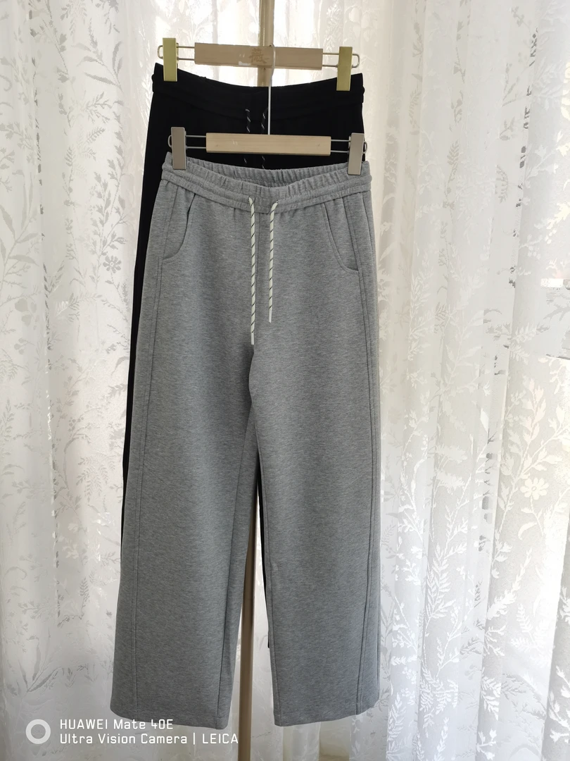 6627#高腰休闲弯刀裤