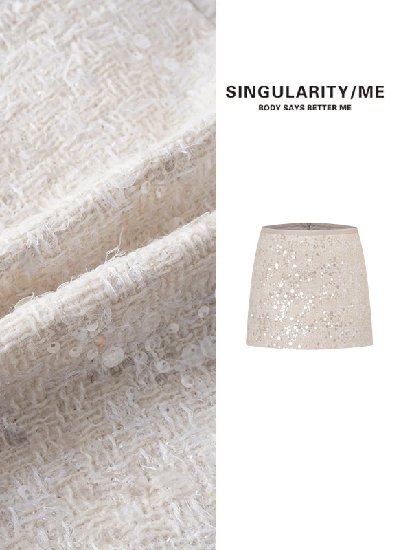 Singularity Me 12S 1266 【璀璨冬夜】小香风编织亮片短裙字版