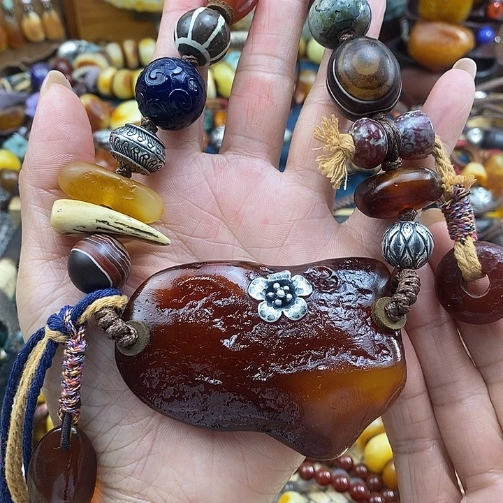 蜜蜡未镶嵌项链项链