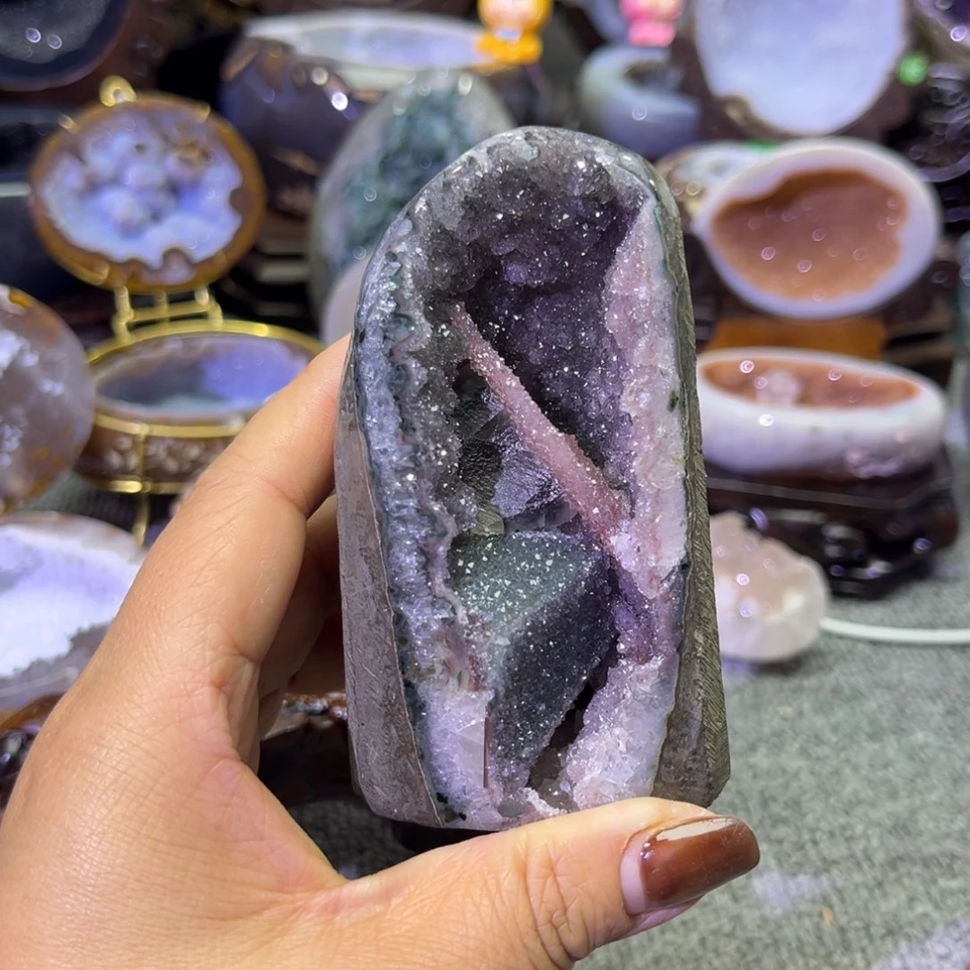 紫晶摆件未镶嵌水晶