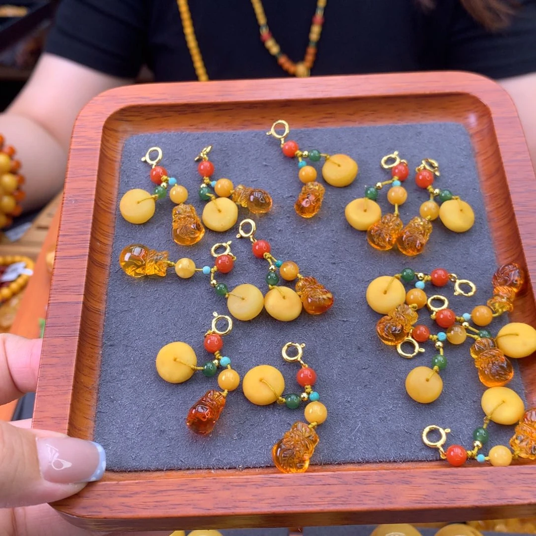 未镶嵌吊坠(不含链)琥珀多样性发一