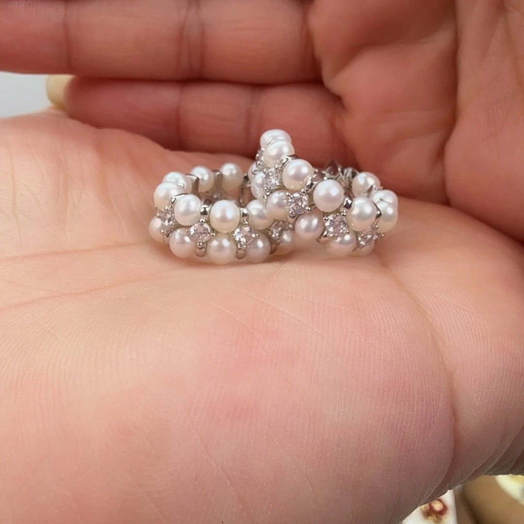 未镶嵌耳饰淡水珍珠