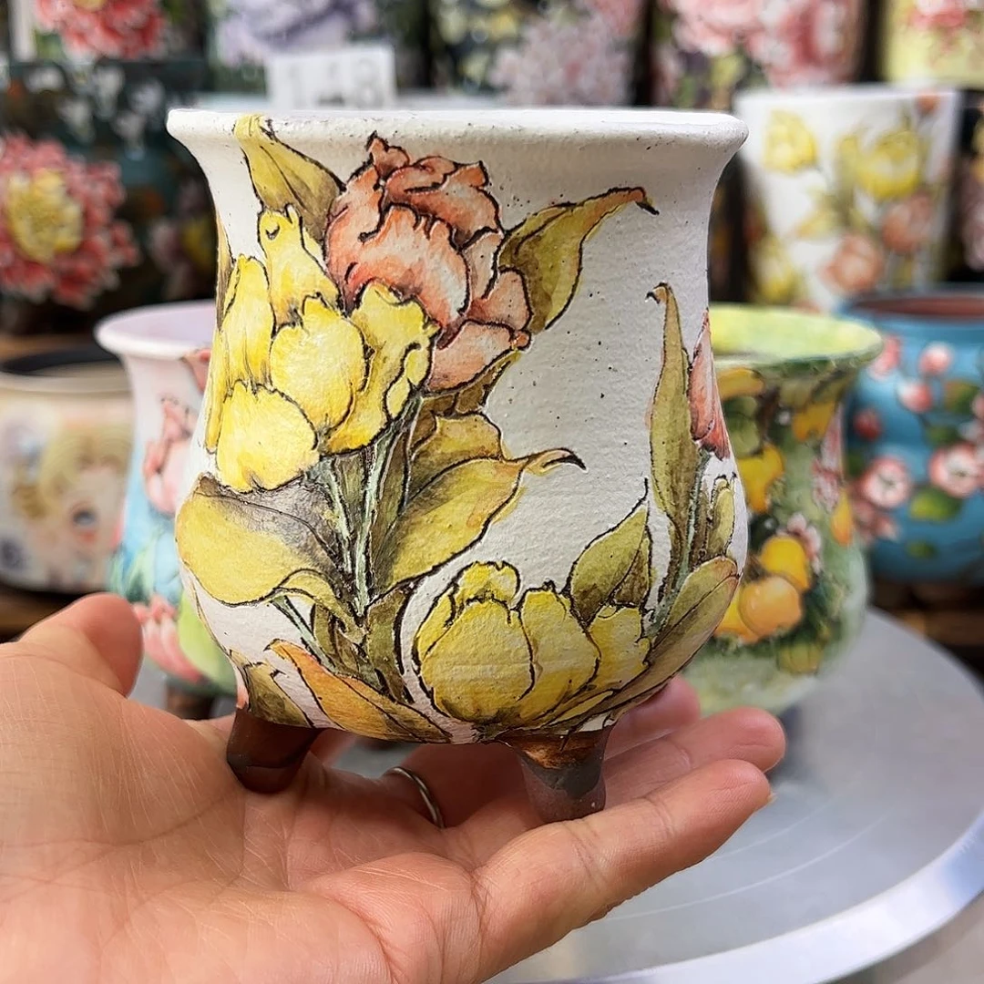 景德镇陶瓷花盆景德镇陶瓷花盆