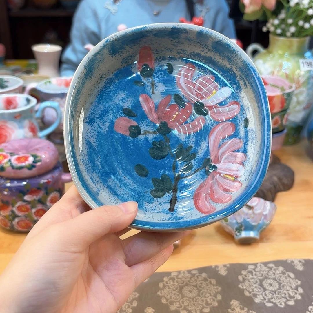 景德镇手绘高温釉下彩陶瓷茶具