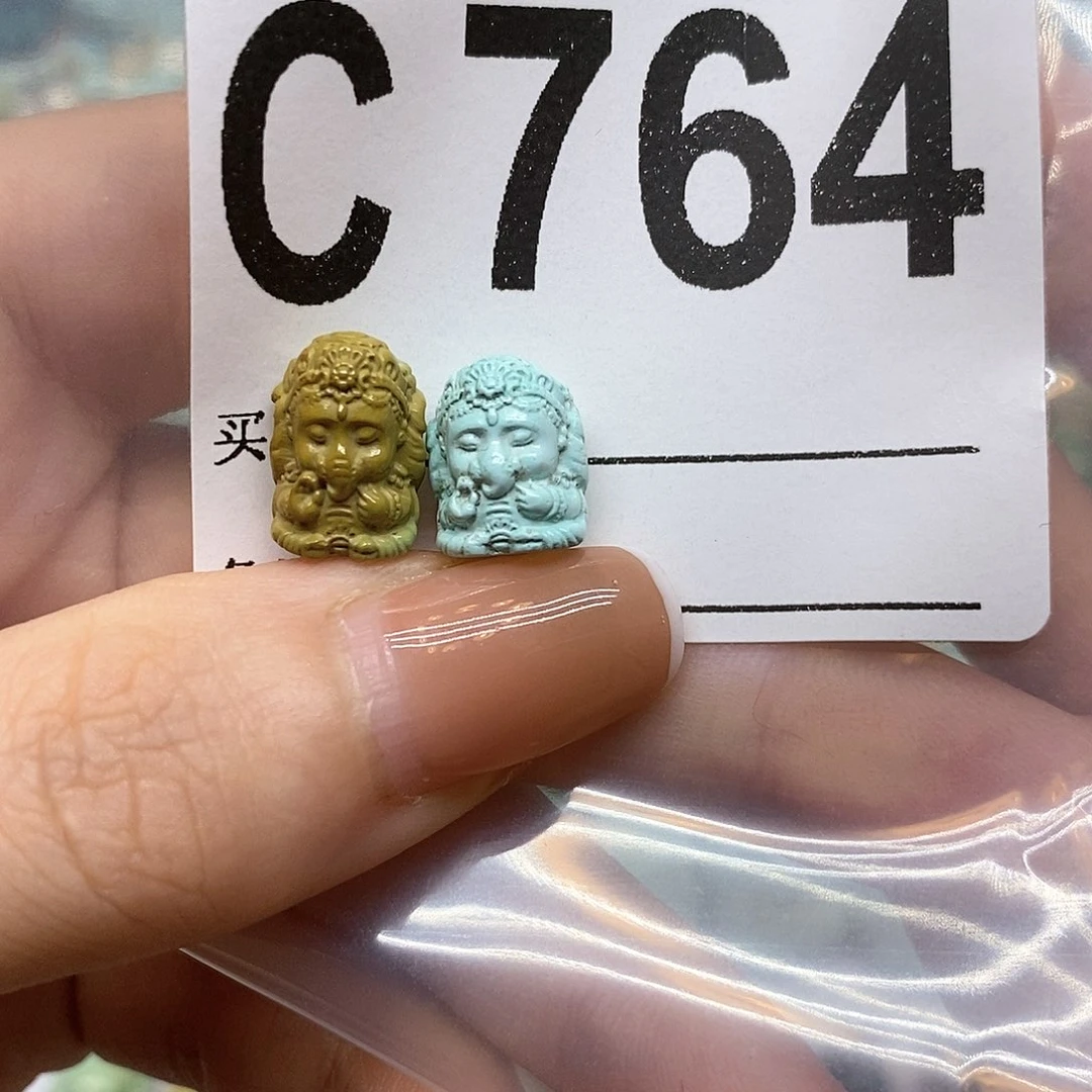 未镶嵌绿松石绿松石配饰定制蓝*颜