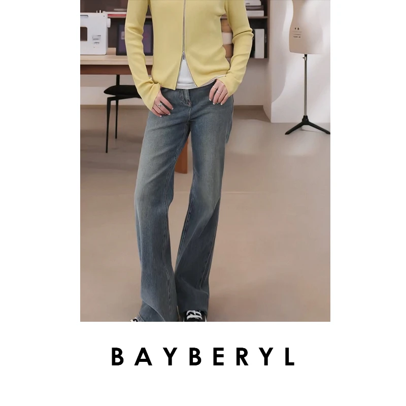 BAYBERYL老贝四面弹微喇百搭时尚显腿长秋牛仔裤9NZK5H2347-8/24