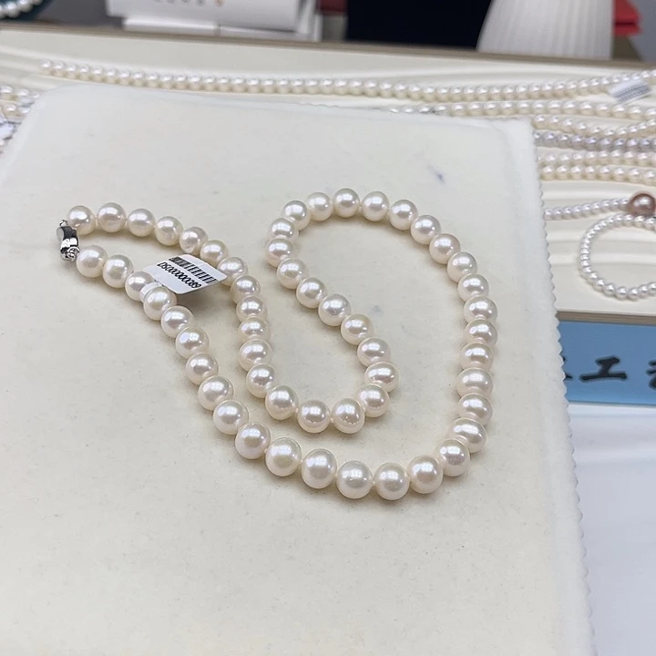 颈饰银S925镶嵌淡水珍珠卡8➕极光炫彩
