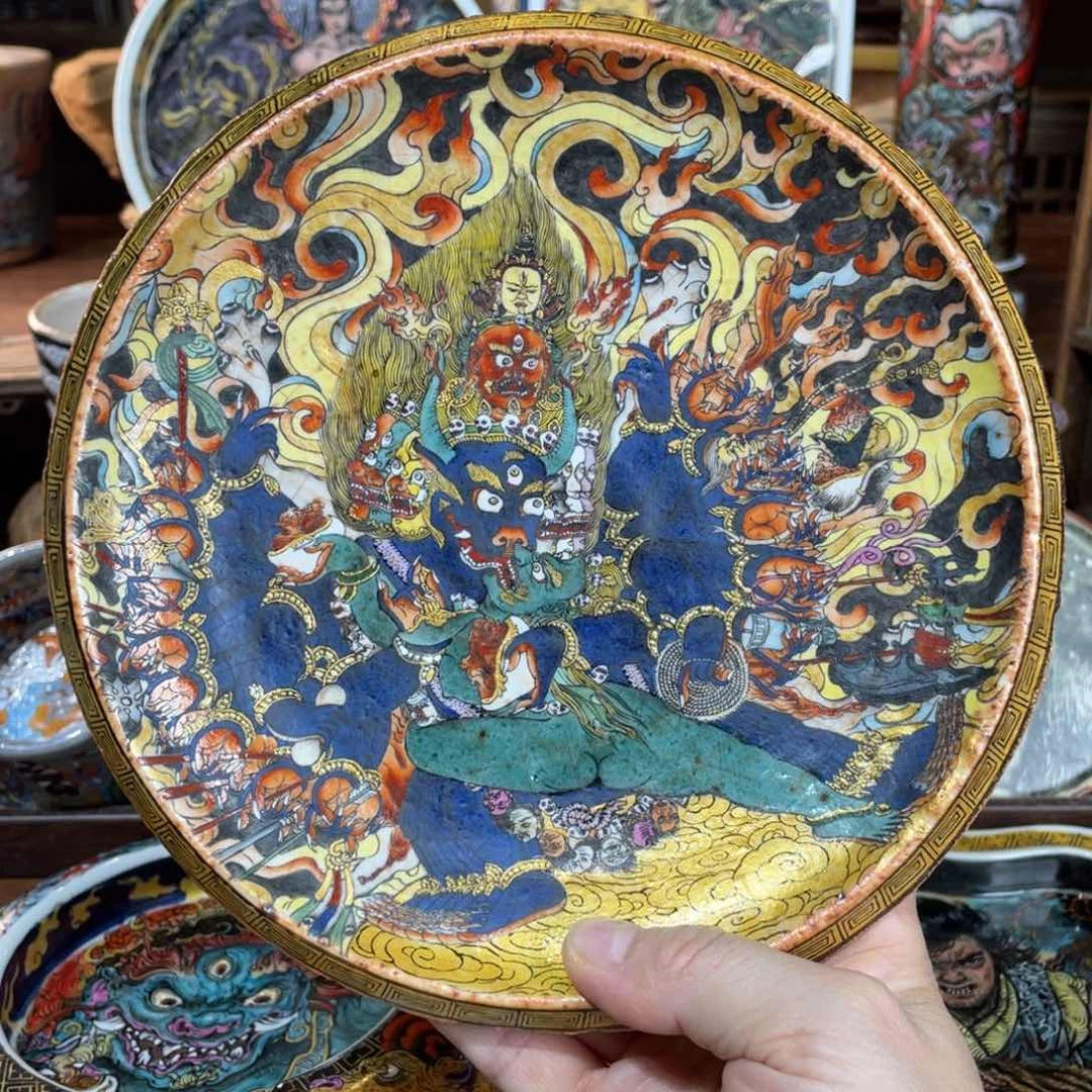 【闪购商品】大威德金刚壶承 唐卡