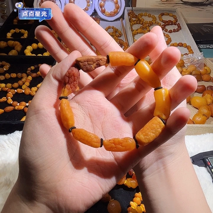 手链琥珀未镶嵌蜜蜡海漂手串