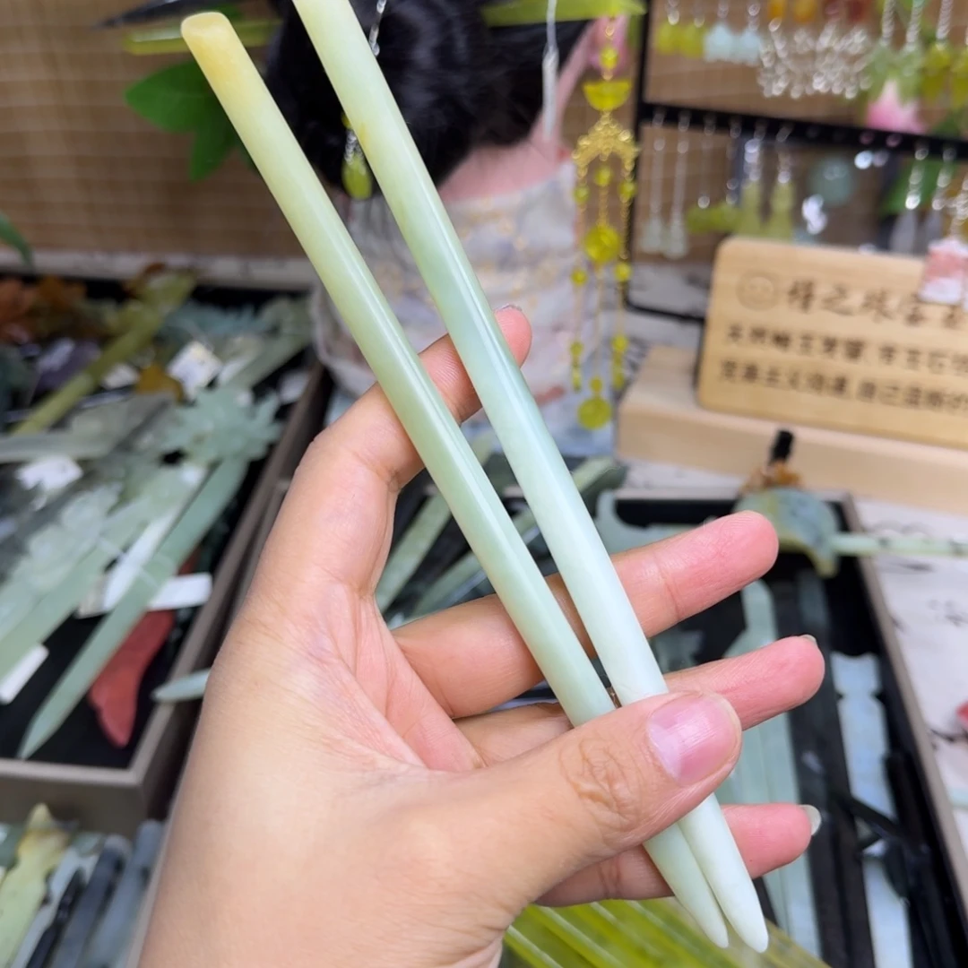 蛇纹石玉未镶嵌发饰4