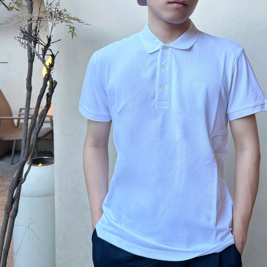 无品牌79-37断码优惠刺绣logo修身三粒扣polo衫