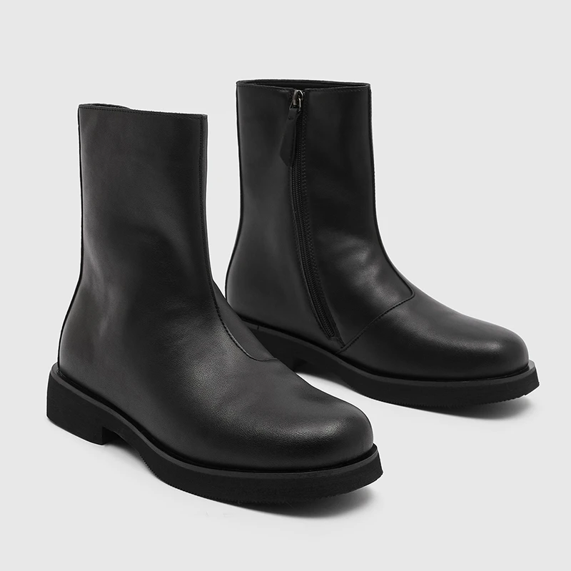 切尔西靴男女款厚底内增高英伦时尚休闲皮靴通勤防滑高级感马丁靴