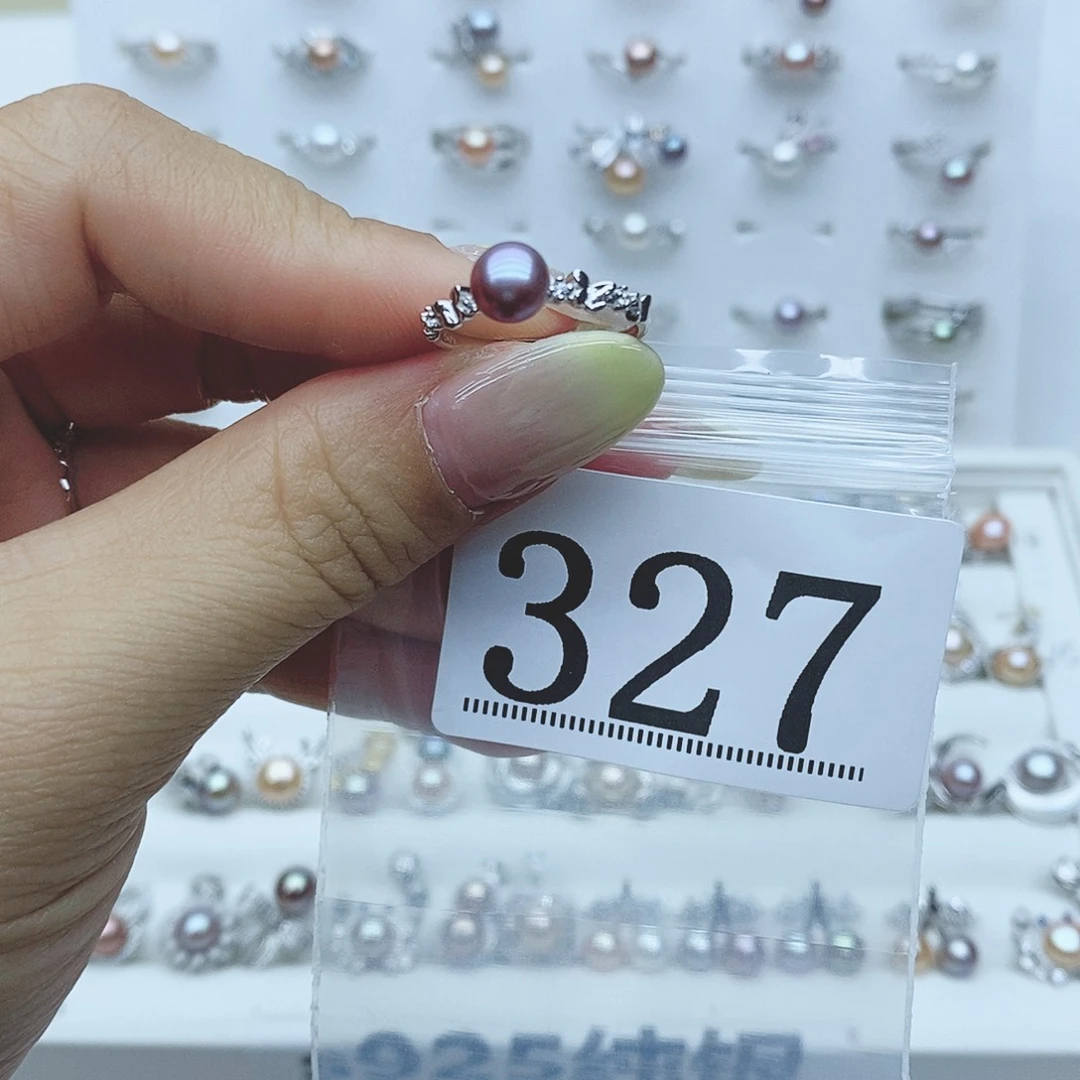 如***如戒指银S925镶嵌淡水珍珠327