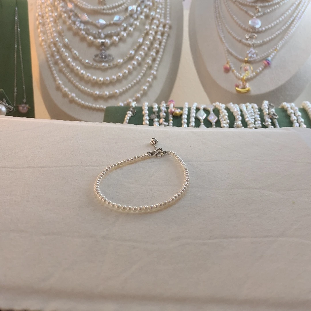 淡水珍珠手绳银S925镶嵌