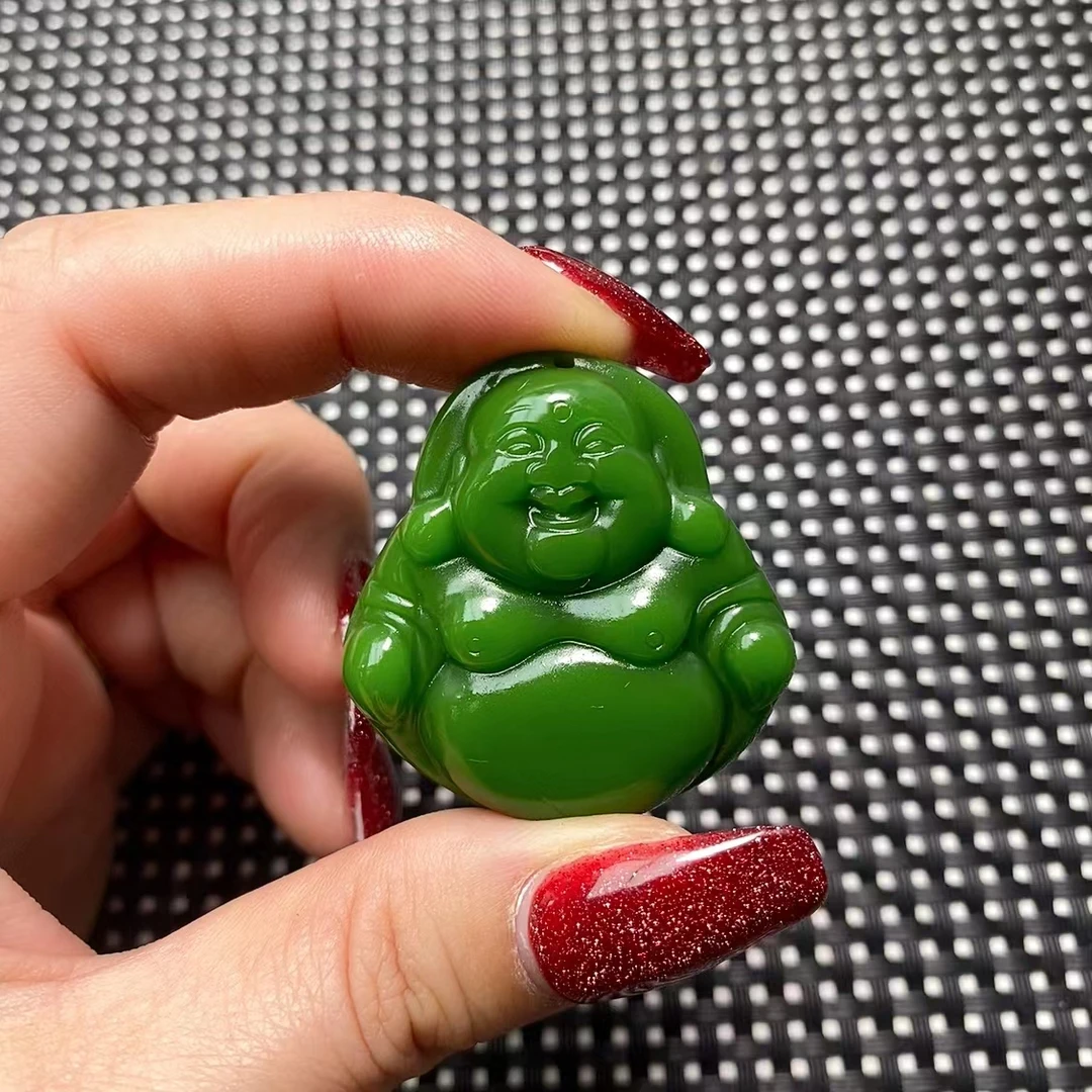 [石矿]A1479俄绿小佛公吊坠